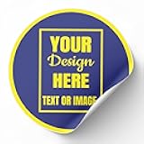 Custom Stickers Personalized Labels, Customized Stickers with Any Image Logo and Text Custom Stickers for Business Logo Custom Sizes and Quantities (Circle)