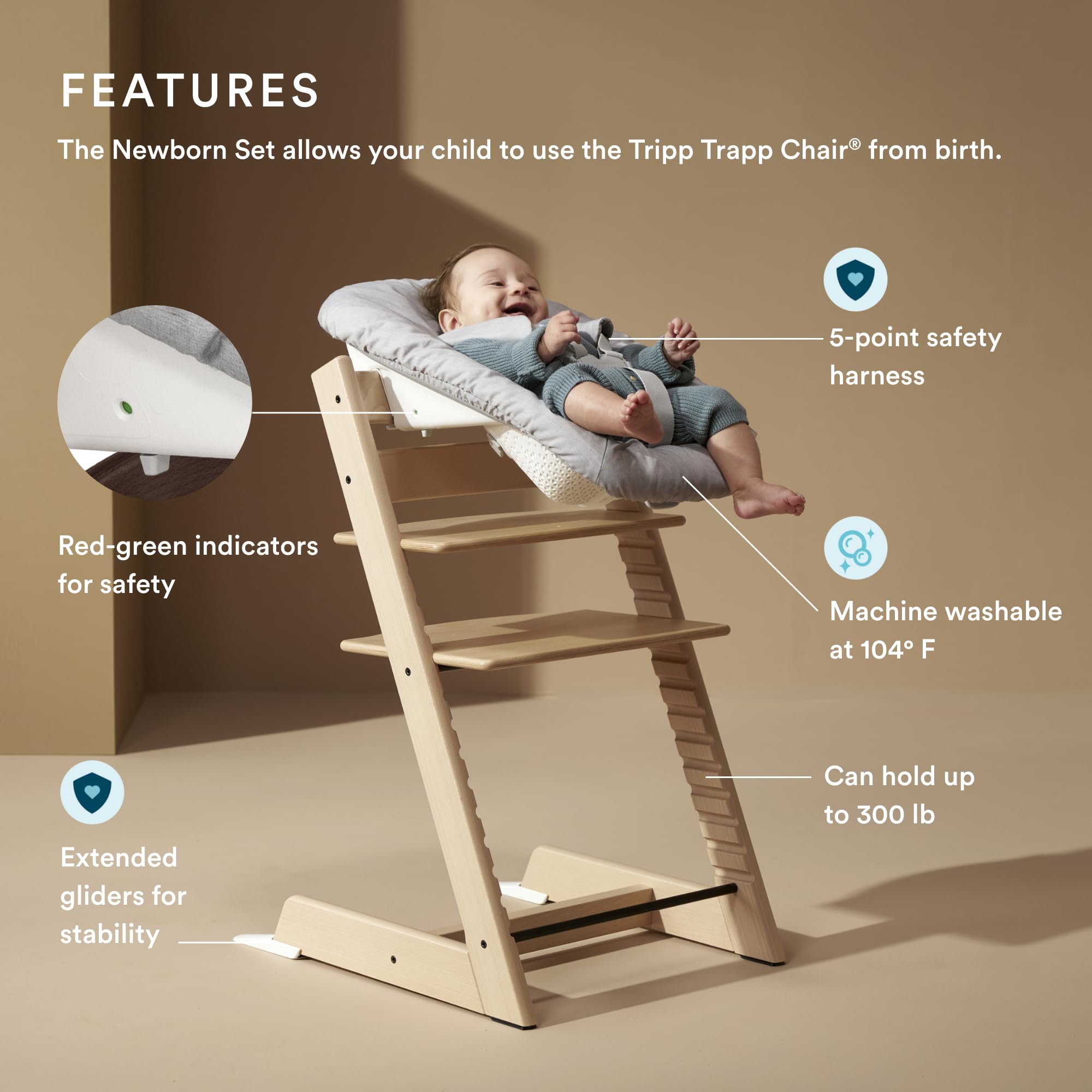 Amazon | トリップトラップチェア ストッケ (ナチュラル) + トリップ 
