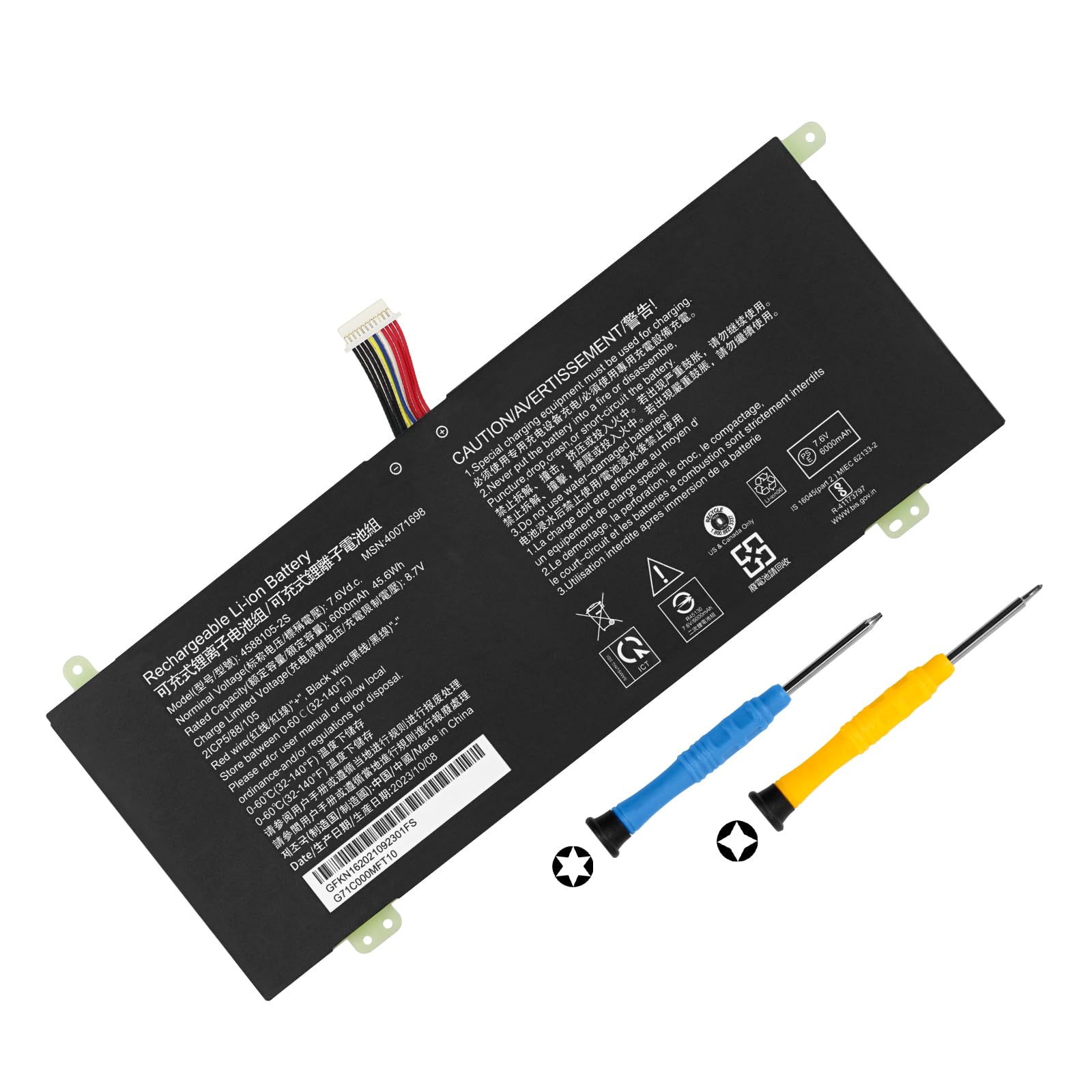 K KYUER 4588105-2S 40071698 Laptop Bateria do Toshiba Dynabook Satellite Pro C50-E C50-G C50-H C50-J C50D-B C40-G C40-H C40-J Medion Akoya E15403 Series MSN 30027586 30026724 30026727 40072215 Battery
