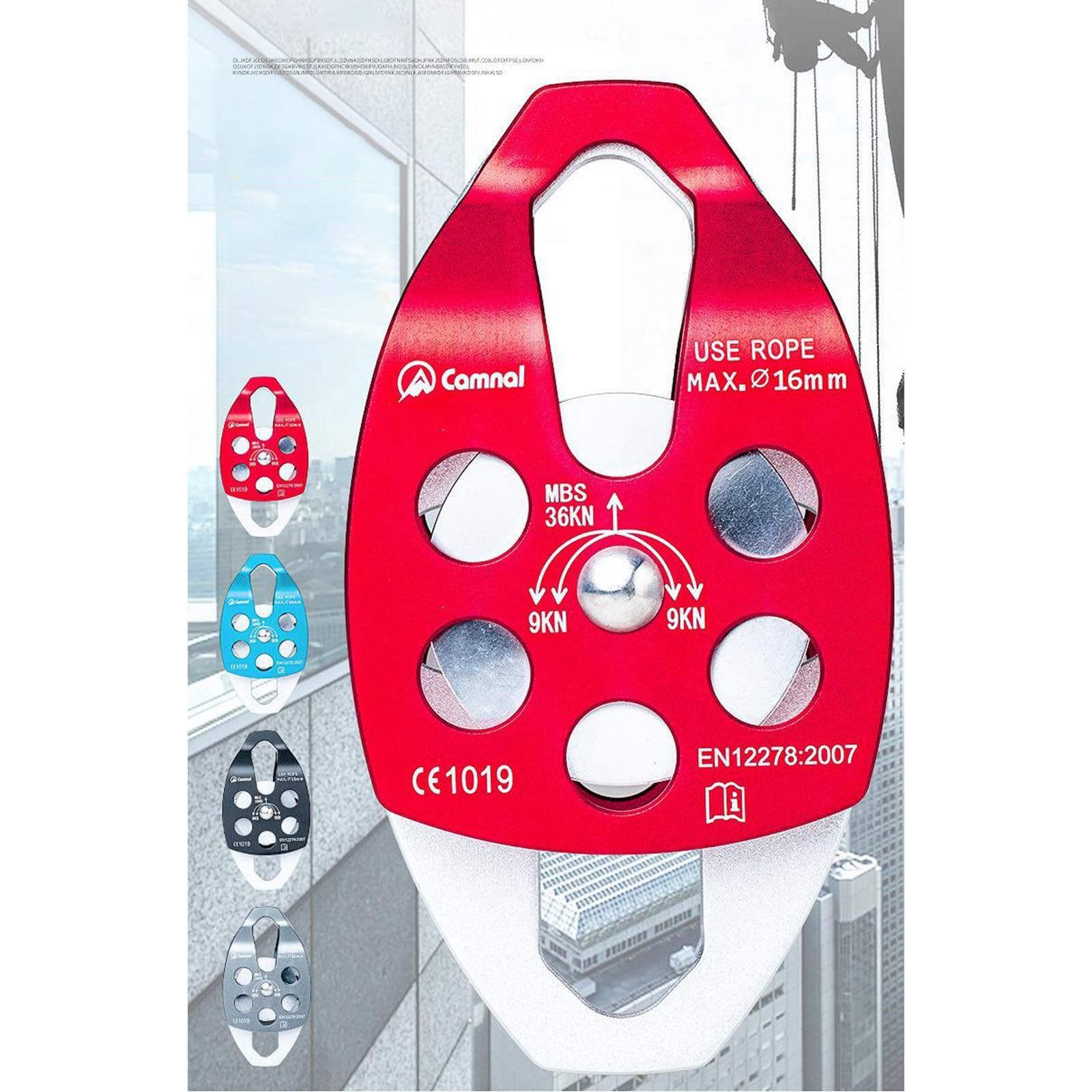 Polea Doble eficiente para Escalada con Rueda
