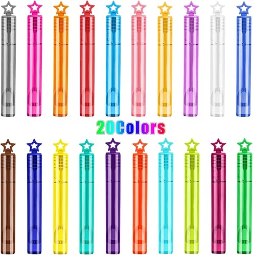 Miniatura 2 de 200 mini varitas de burbujas de estrellas de 20 colores, juguetes de recuerdo de fiesta para niños, hora del baño, regalos de verano al aire libre