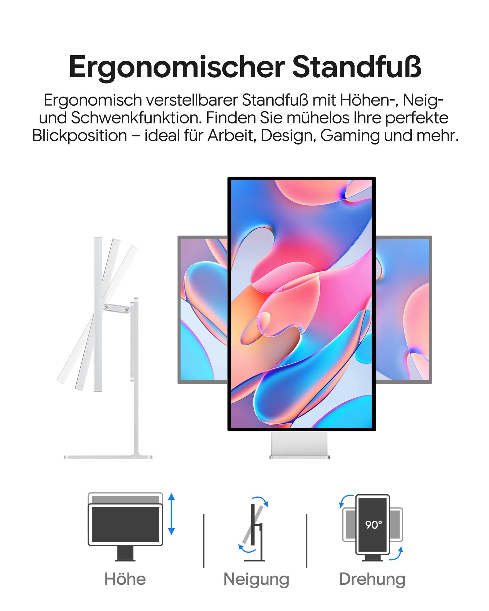 G32P 31,5 Zoll 6K Monitor 6144 x 3456 Höhenverstellbarer Ständer | 2000:1 Kontrast 500 cd/m², 99% DCI-P3 USB-C 100W 80Gbps, ATW AR-entspiegelt, für Designer Videobearbeitung CAD