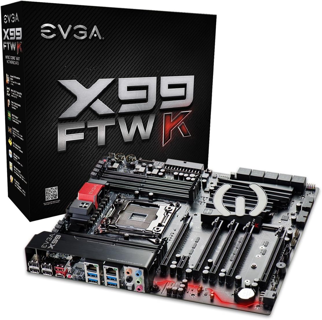 EVGA X99 FTW K Intel Socket LGA-2011-3 with DDR4 3200MHz+ DIMM LGA 2011-3 Motherboards 151-BE-E097-KR
