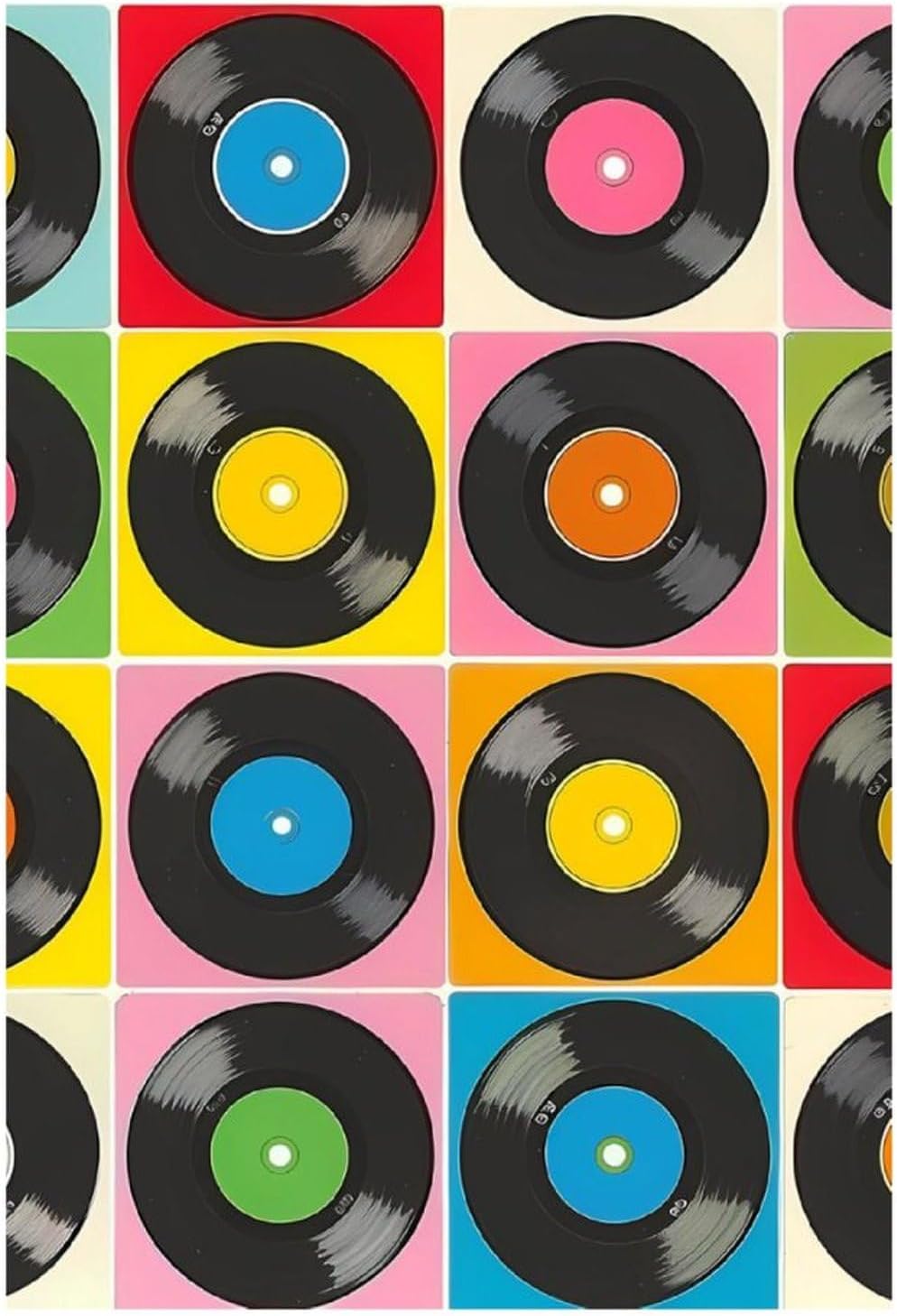 Vinyl Record Collection Diamond Painting Kits Round Diamond Rhinestone Pictures Personalized Arts Craft for Adult 8"x12"