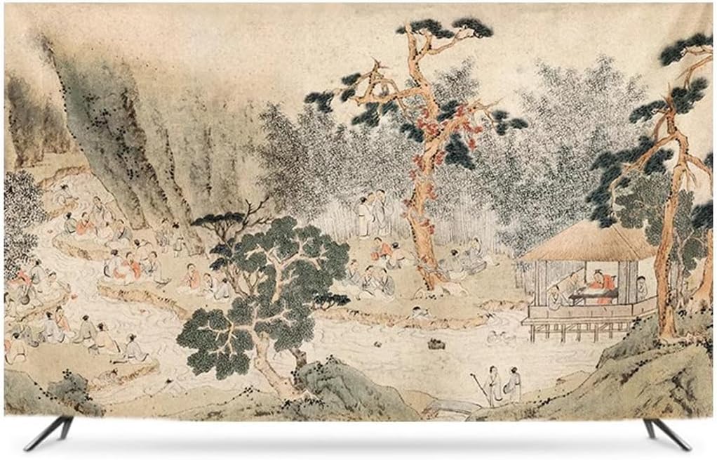 TV Dust Cover Dustproof LCD LED HD Panel Case Computer Monitor Cover Sleeve Compatible 32-85IN PC Desktop and TV Display Screen Protector Cover(Size:48IN,Color:B)