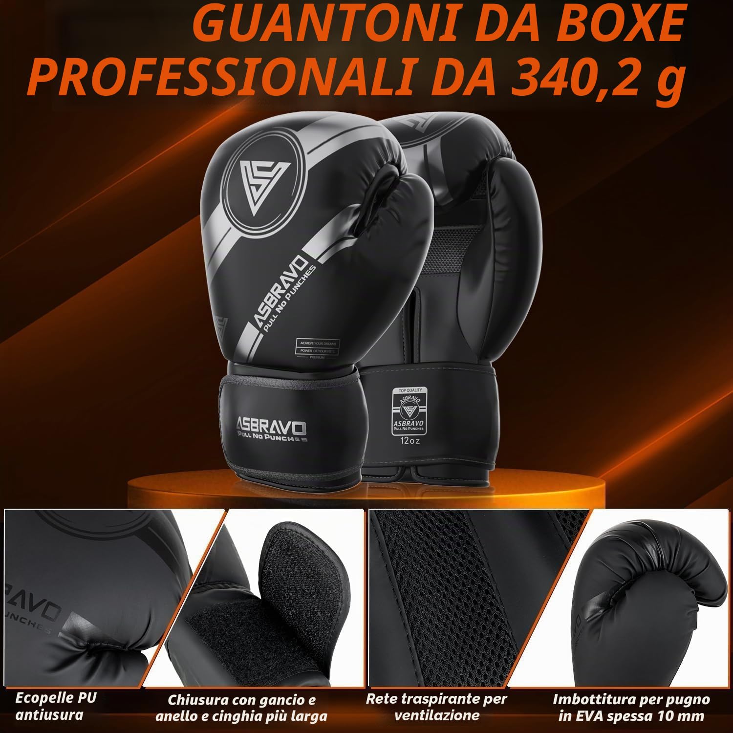 Sacco da Boxe per Adulti Set Completo, 120cm Sacco da Punching Pesante con Guantoni da 12 oz, Bende per Mani 5m, per MMA Karate Taekwondo Boxe Allenamento Casa Palestra - Da Riempire