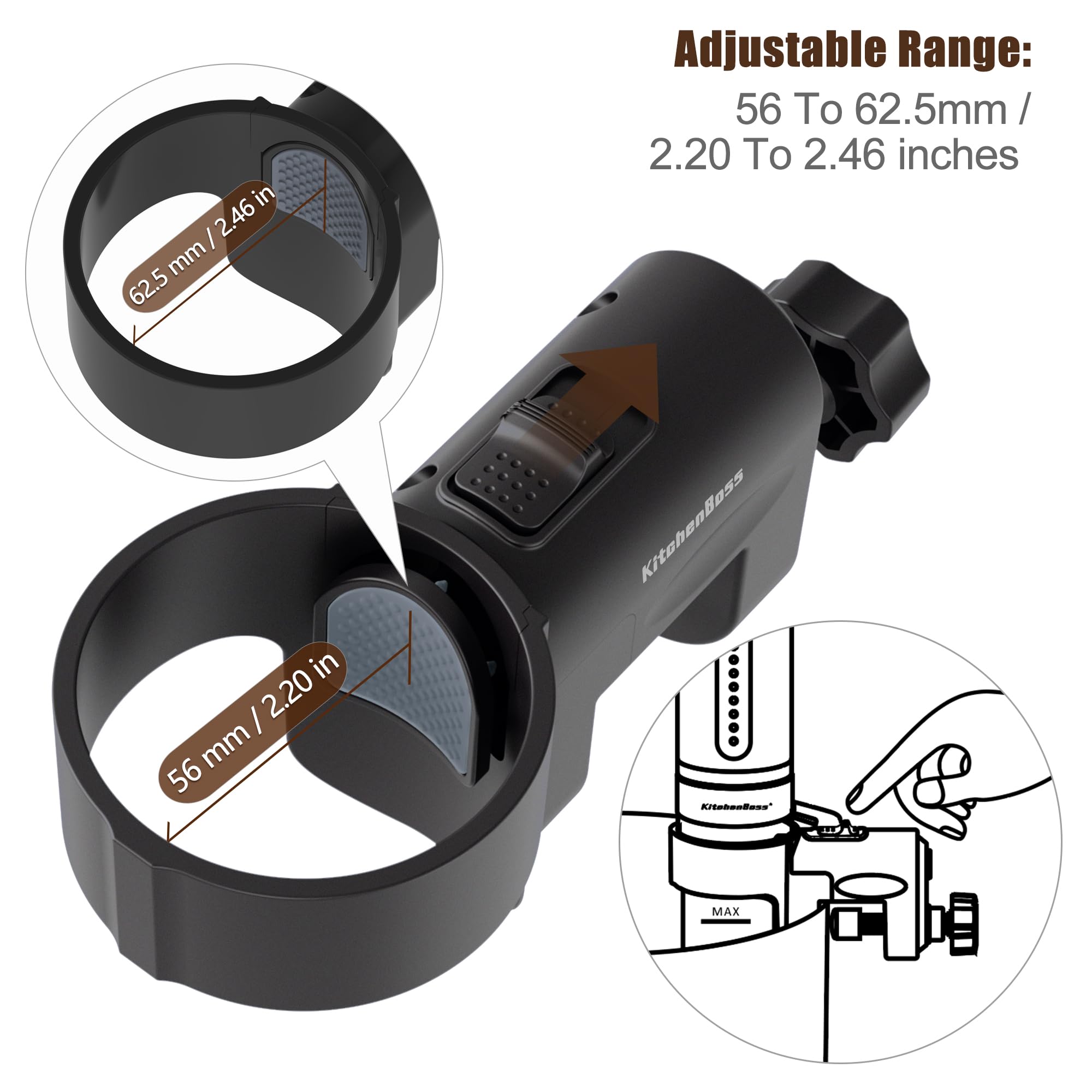 Sostituzione Morsetto Supporto Sous Vide Staffa Fissaggio per Fornello Sous Vide Compatibile Anova AN500-US00 2.0 3.0 Pro