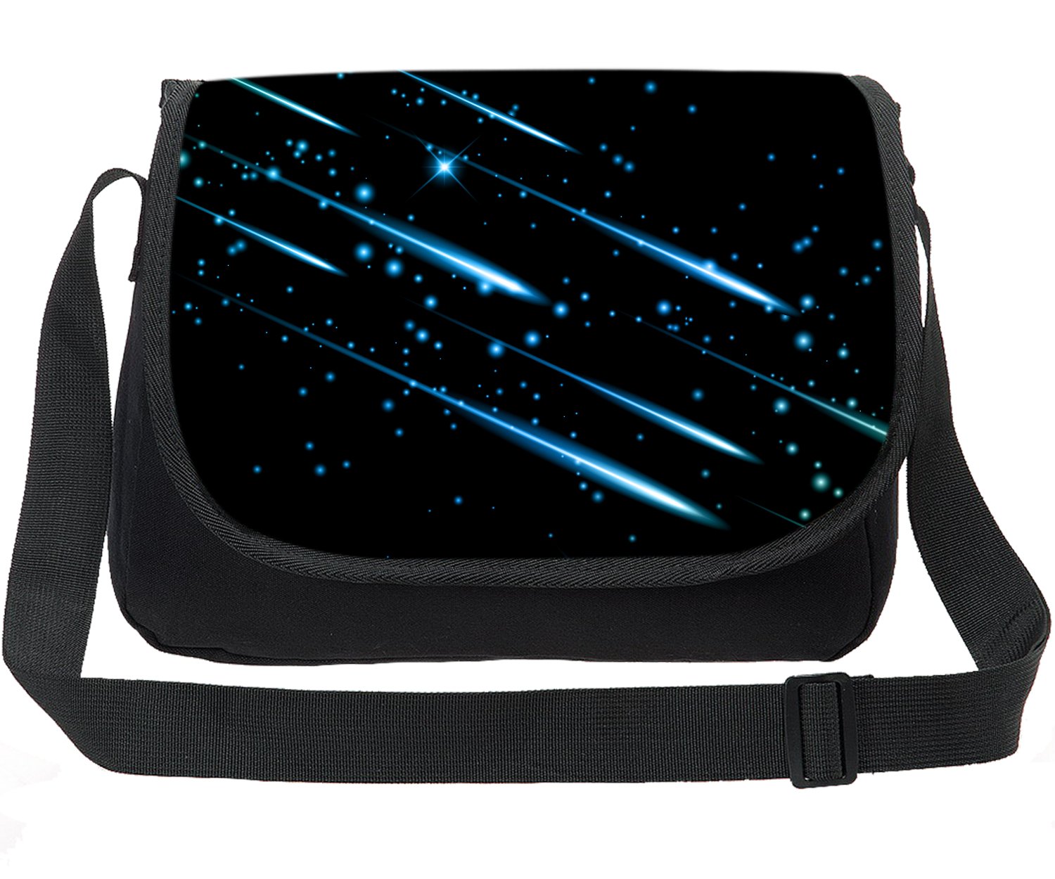 Vintage Canvas Messenger Bag Printing Universe Space Trendy Max Galaxy Pattern Shoulder Bag