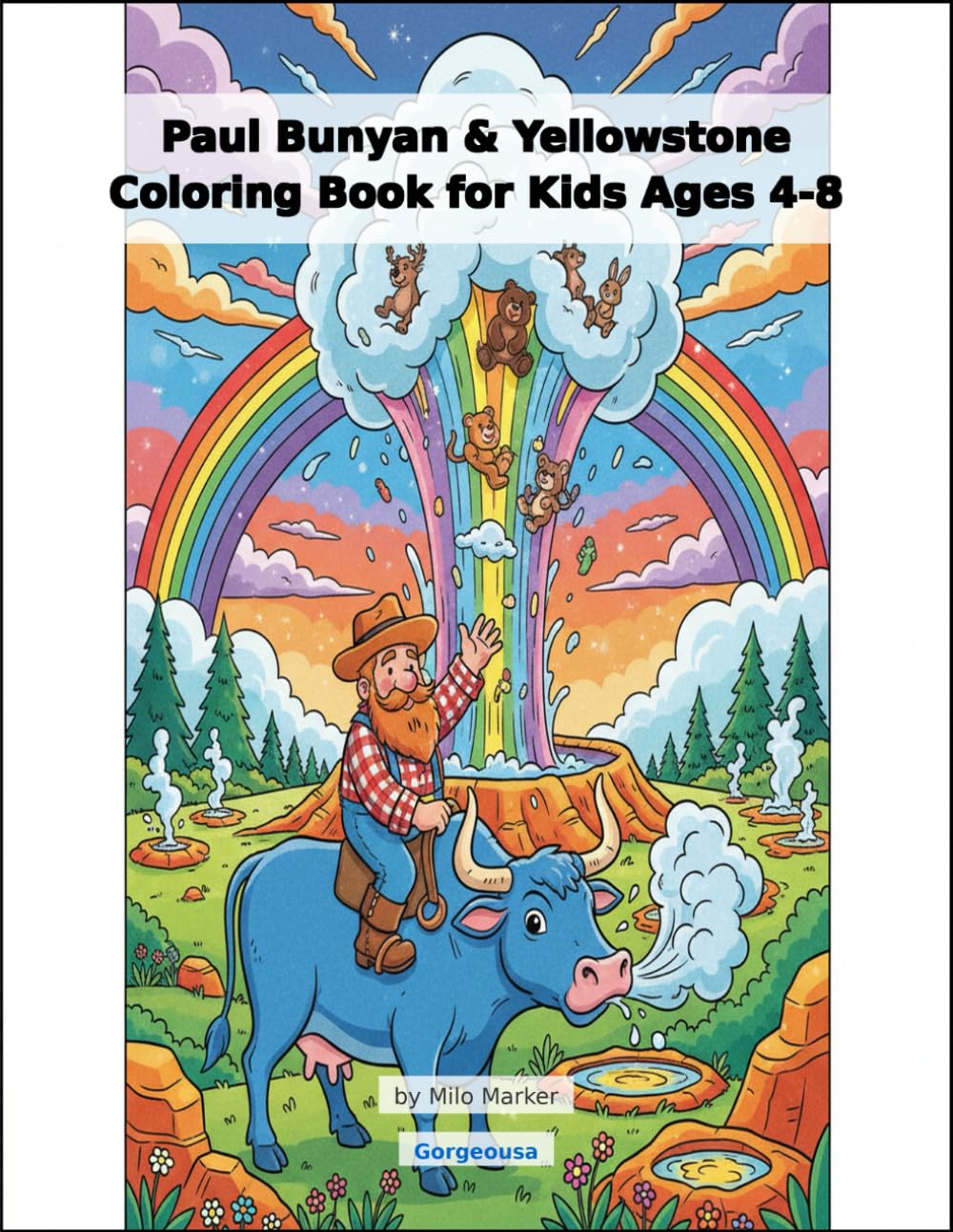 Paul Bunyan & Yellowstone Coloring Book for Kids