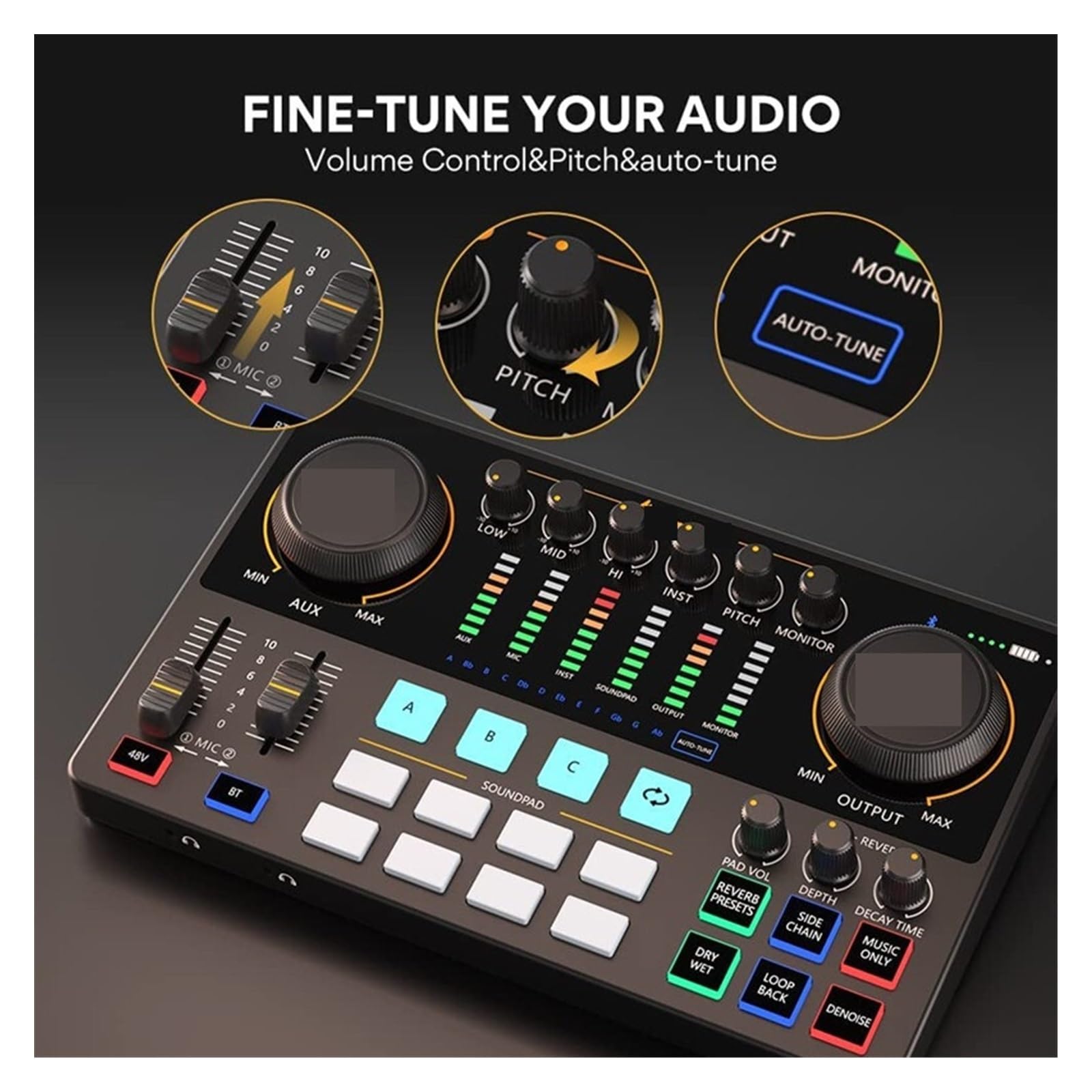 Kit Scheda Audio Set Scheda Audio con interfaccia Microfono XLR Podcasting per DJ Streaming Live Telefono Computer PC AME2A Configurazione Studio per Registrazione di Musica (Scheda AUD