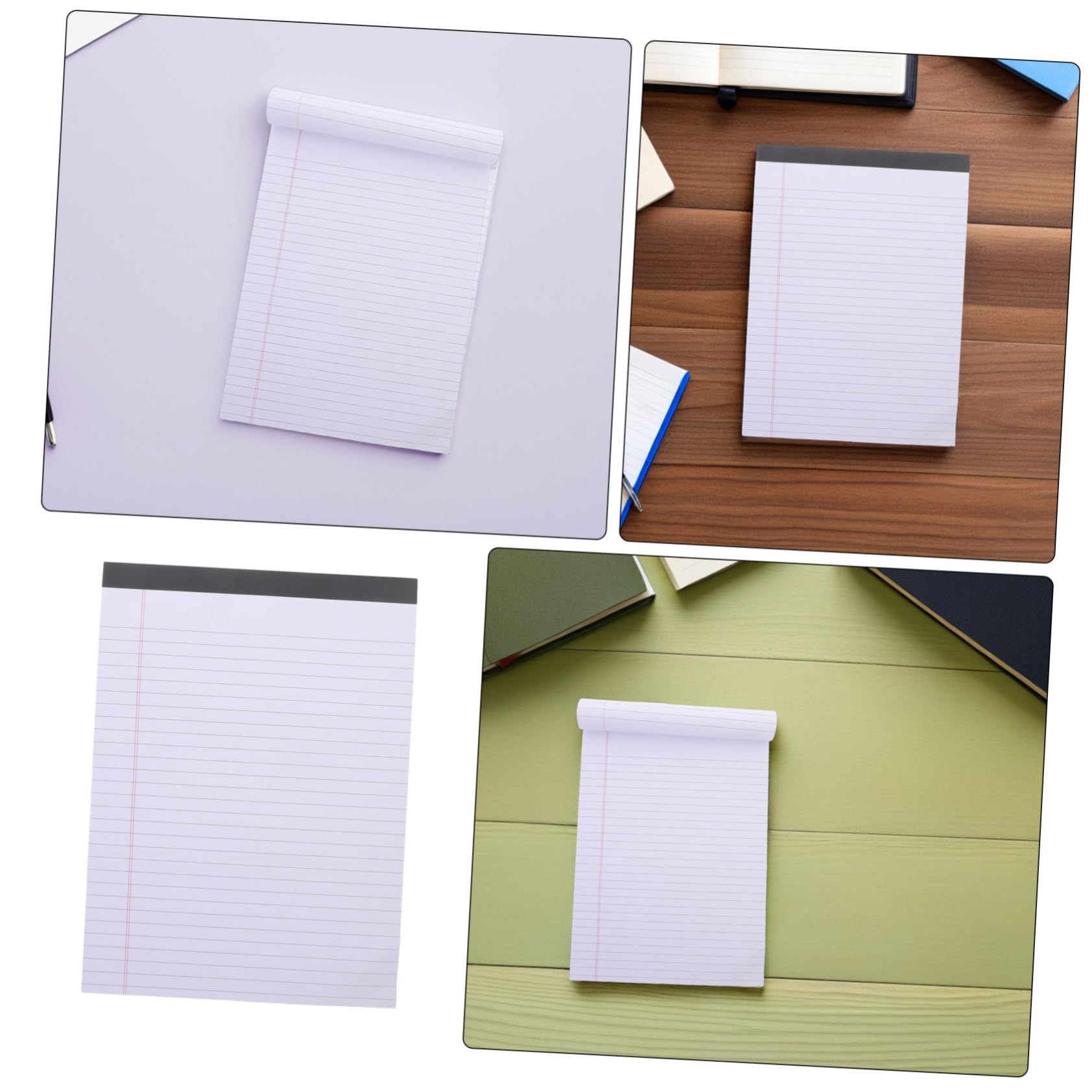 Blocs de Papel Legal Rayado 8 Piezas, Blanco, Papel Grueso