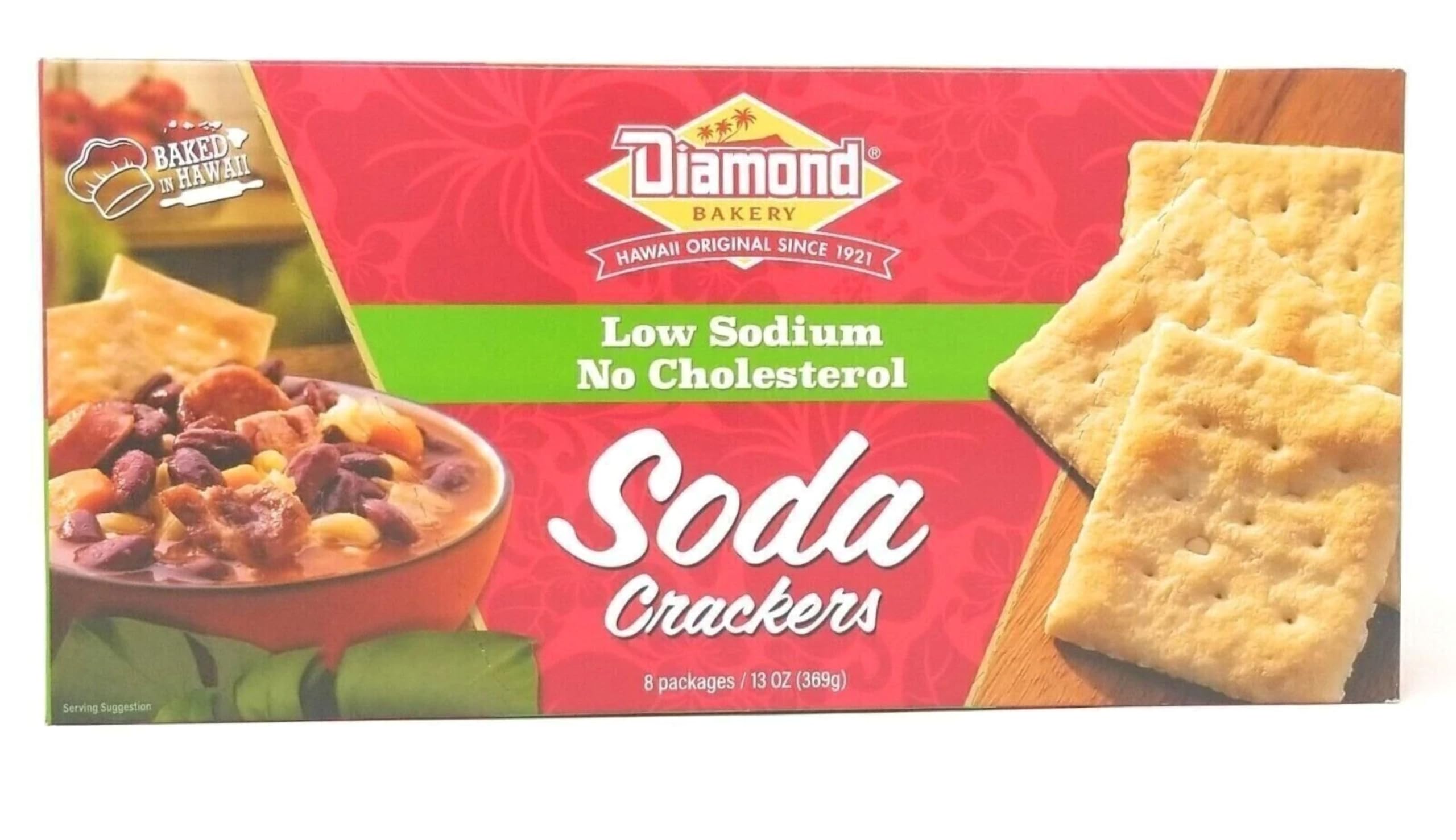 Hawaiian Soda Crackers, Low Sodium/No Cholesterol (13oz)