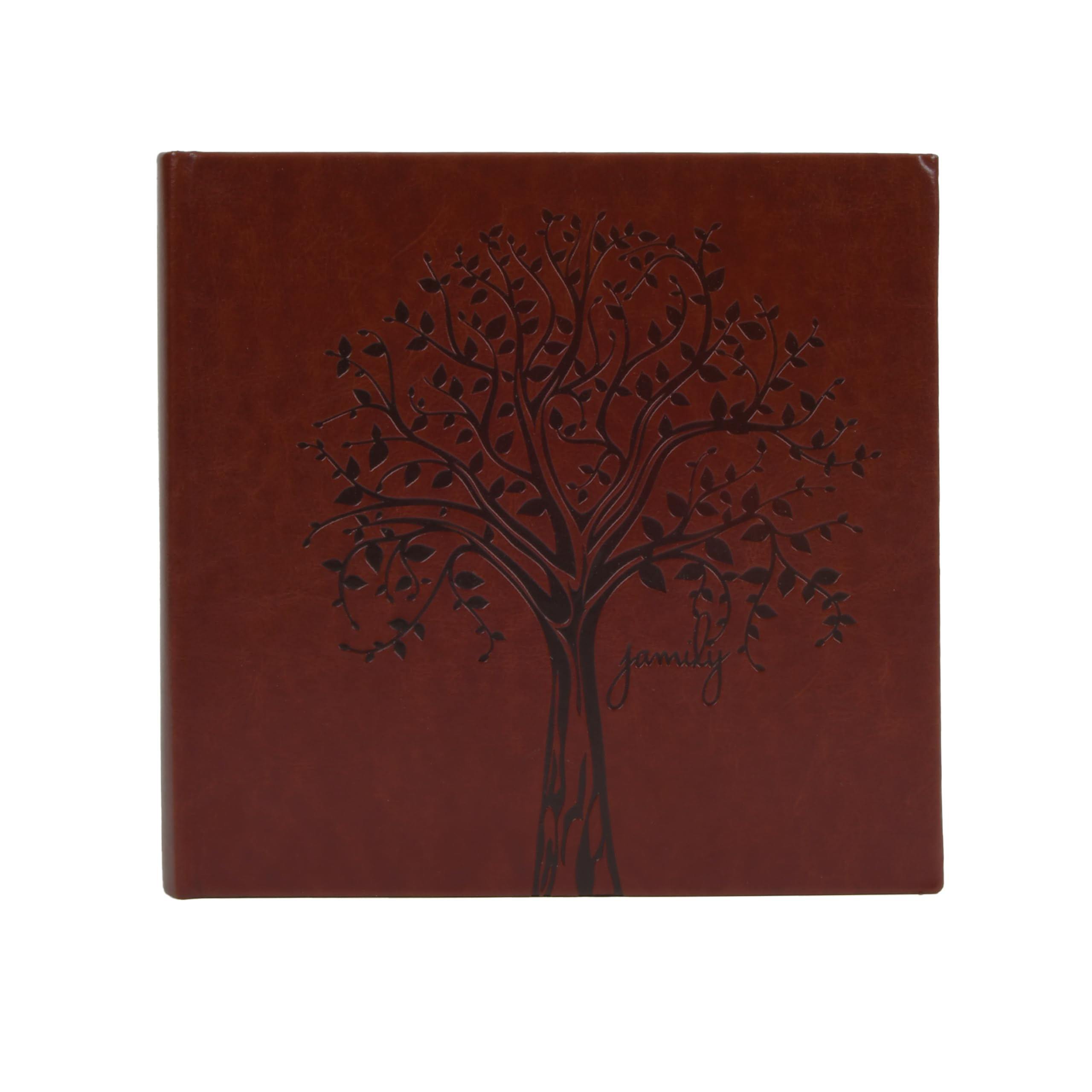 New View Gifts Faux Leather Family Tree Embossed Photo Album, Holds 120 Photos, 4"x6" or 60 5"x7" Photos