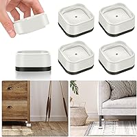 Vista 24 de Paquete de 4 elevadores de muebles de 1 pulgada, elevadores de cama ajustables resistentes para mesa, escritorio, sillón, silla, sofá, gabinete