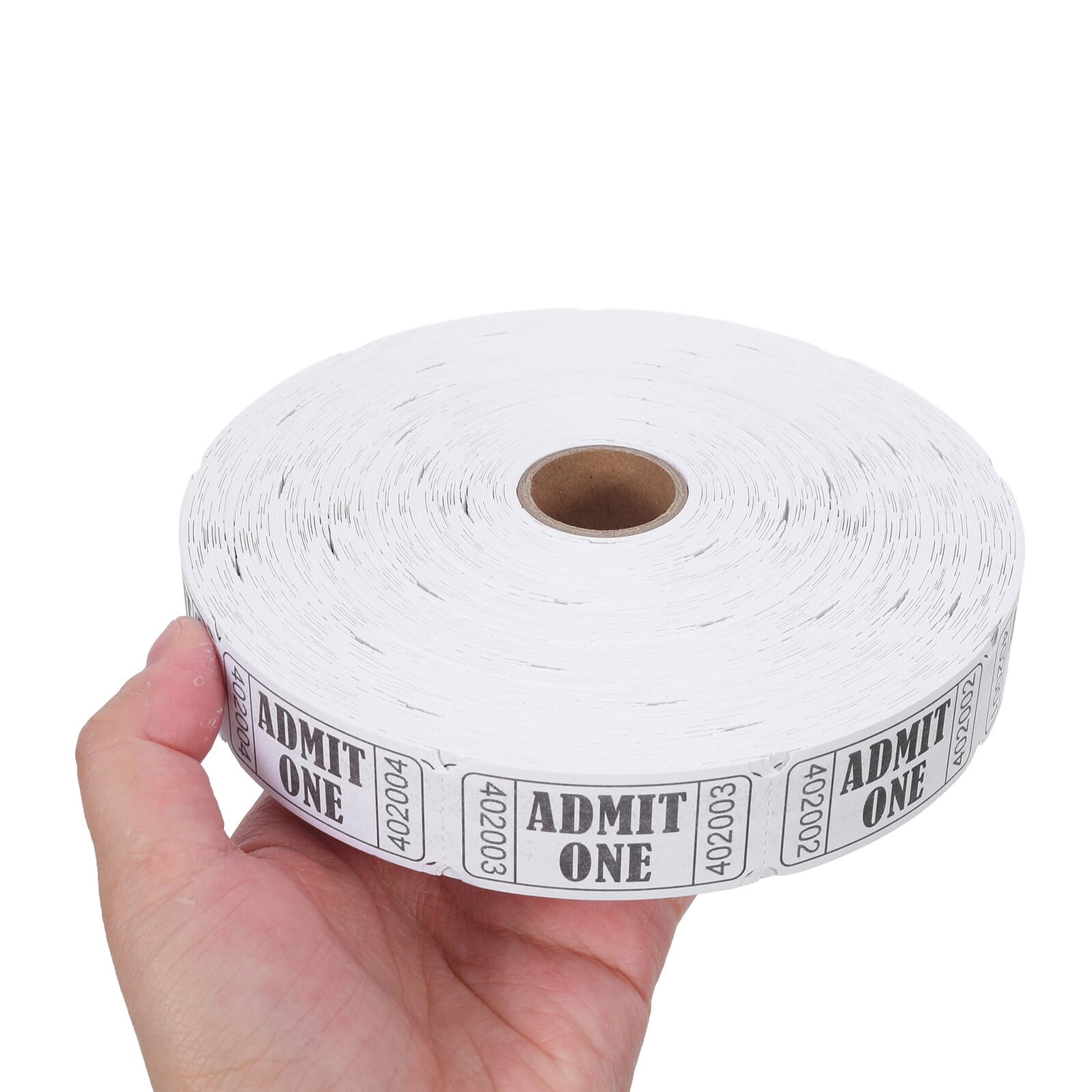 Rouleau de 2000 Billets de Tombola Numérotés en Papier Blanc Impression Solide, Design Élégant pour Récompense de Classe et Événements Festifs