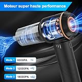 Fwiull Handheld Vacuum Cleaner, 18000PA Car Vacuum Cleaner, 4-in-1 Wireless Handheld Vacuum Cleaner Battery, 3-Speed 200,000 RPM Car Vacuum Cleaner, Foldable Car Vacuum Cleaner for Office, Car - 4