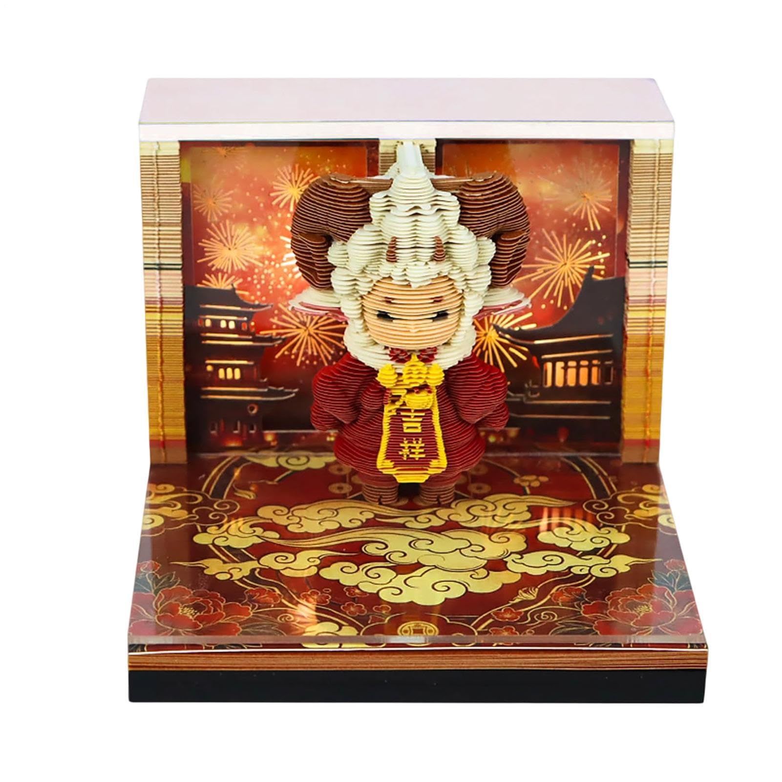 3D-Kalender 2027 Notizblock Schaf-Form Deko