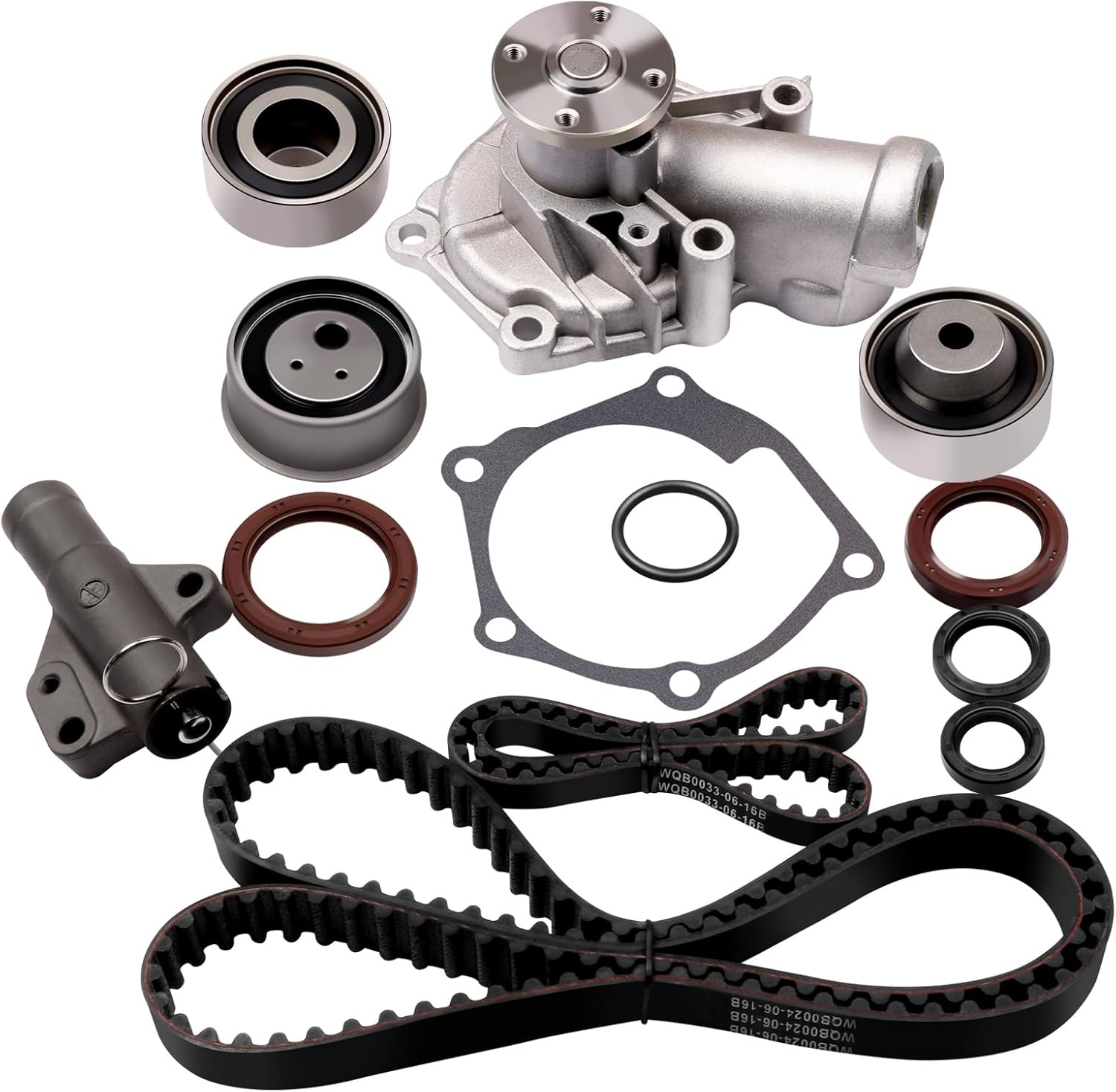 ECCPP TCKWP332 TB332-168K1 CPW6622 Timing Belt Water Pump Kit 2006-2009 for Mitsubishi Eclipse 2004-2006 for Mitsubishi Galant 2004-2006 for Mitsubishi Lancer 2004-2006 for Mitsubishi Outlander