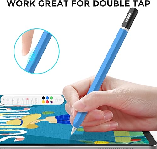 Miniatura 3 de TRONWIN Apple Pencil - Funda de silicona para Apple Pencil de 2 generación, diseño clásico de lápiz, funda de agarre perfecto compatible con Apple