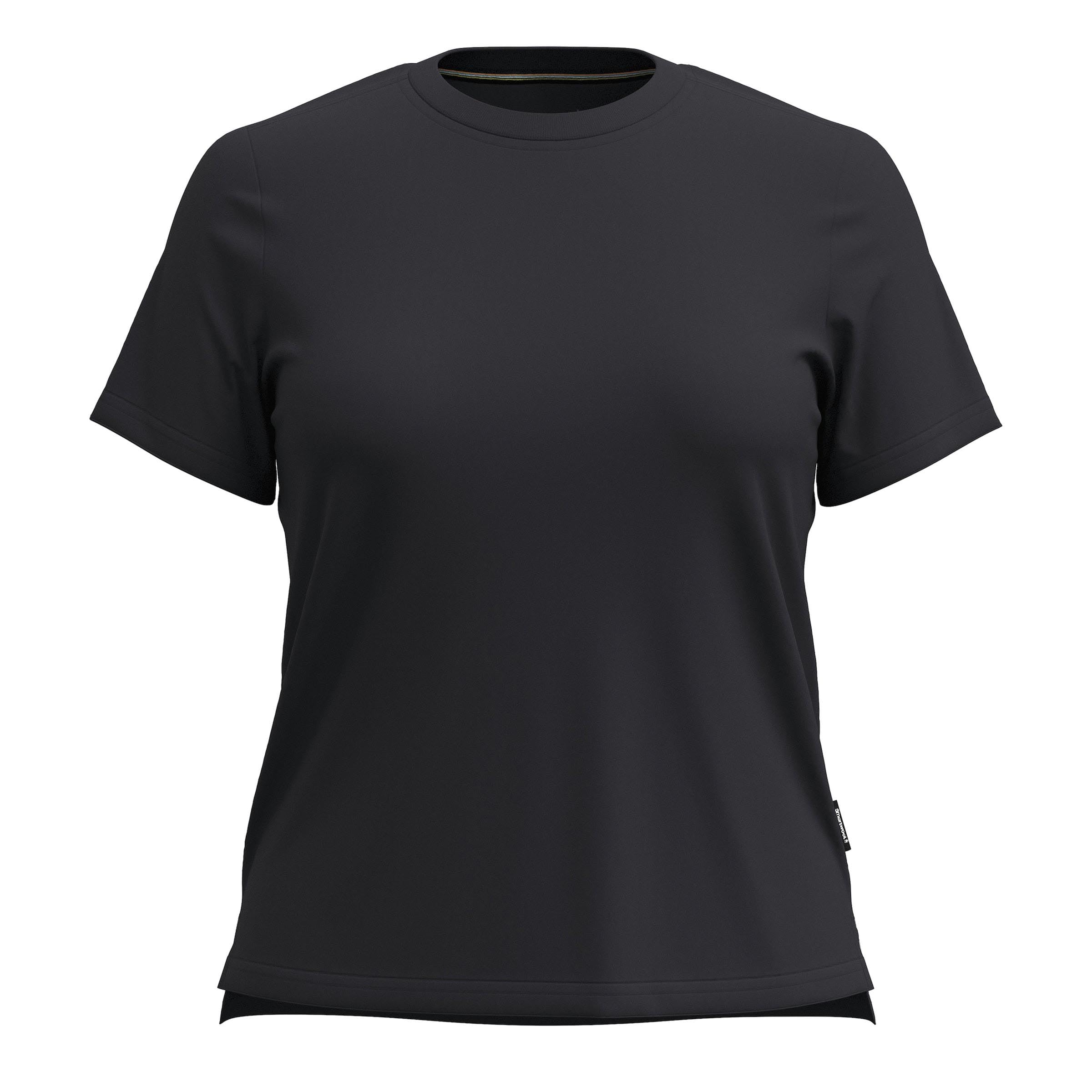 Smartwool Women's Perfect Crew Short Sleeve Tee, Black, Medium