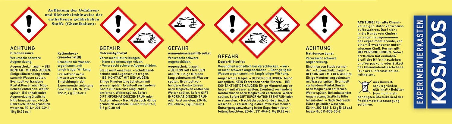 KOSMOS C1000 Chemielabor, Basis-Laborausstattung | Mit Schutzbrille und 7 Chemikalien, Chemie für Kinder ab 10-14 Jahren, Grundlagen-Lehrgang, Experimentierkasten zu MINT