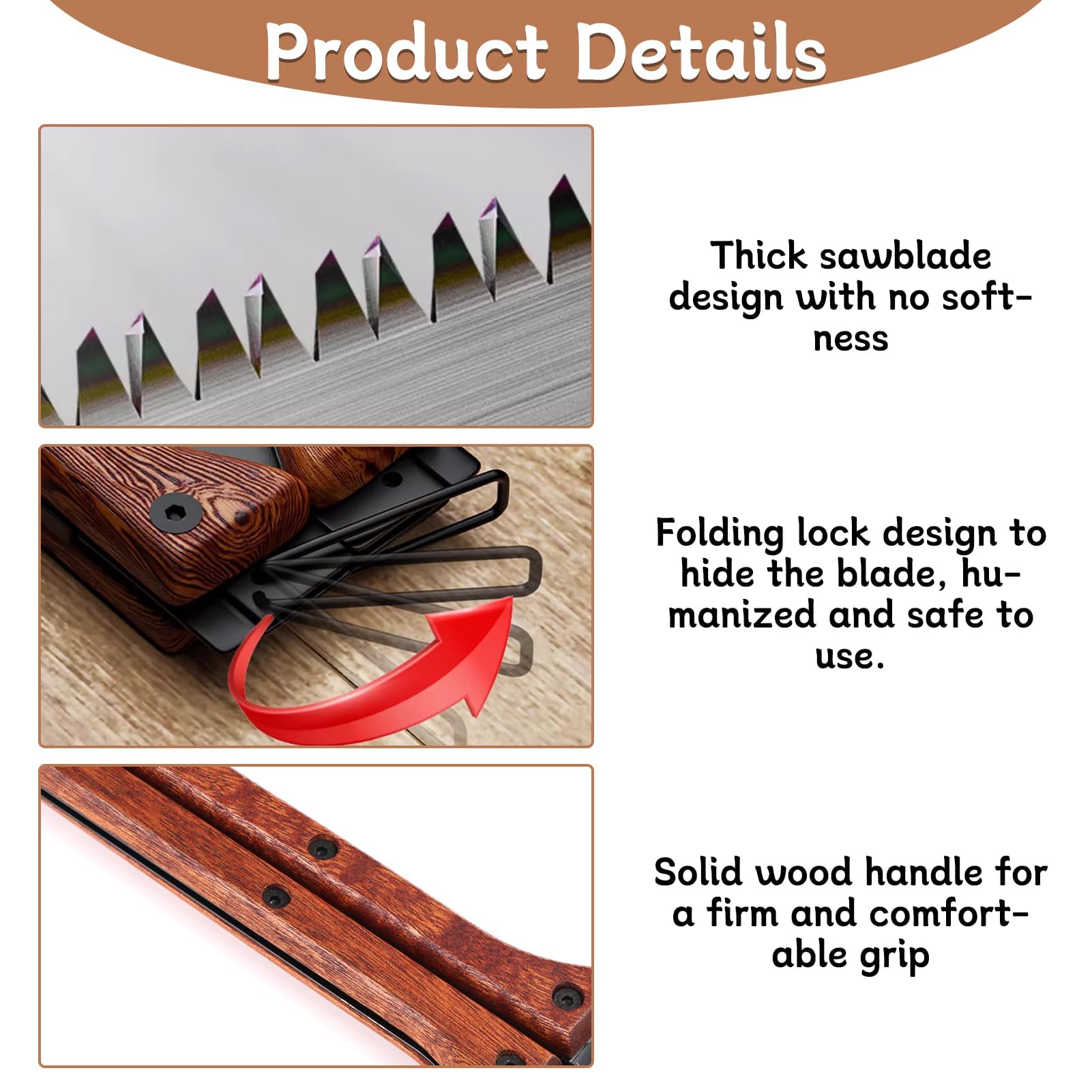 Sierra De Podar Plegable De 140mm - Sierra Manual Con Doble Filo De 12/14 Tpi, Sierra Japonesa Portátil Hecha De Acero Al Carbón Sk5, Ideal Para Podas, Trabajos De Carpintería, Camping Y Bushcraft