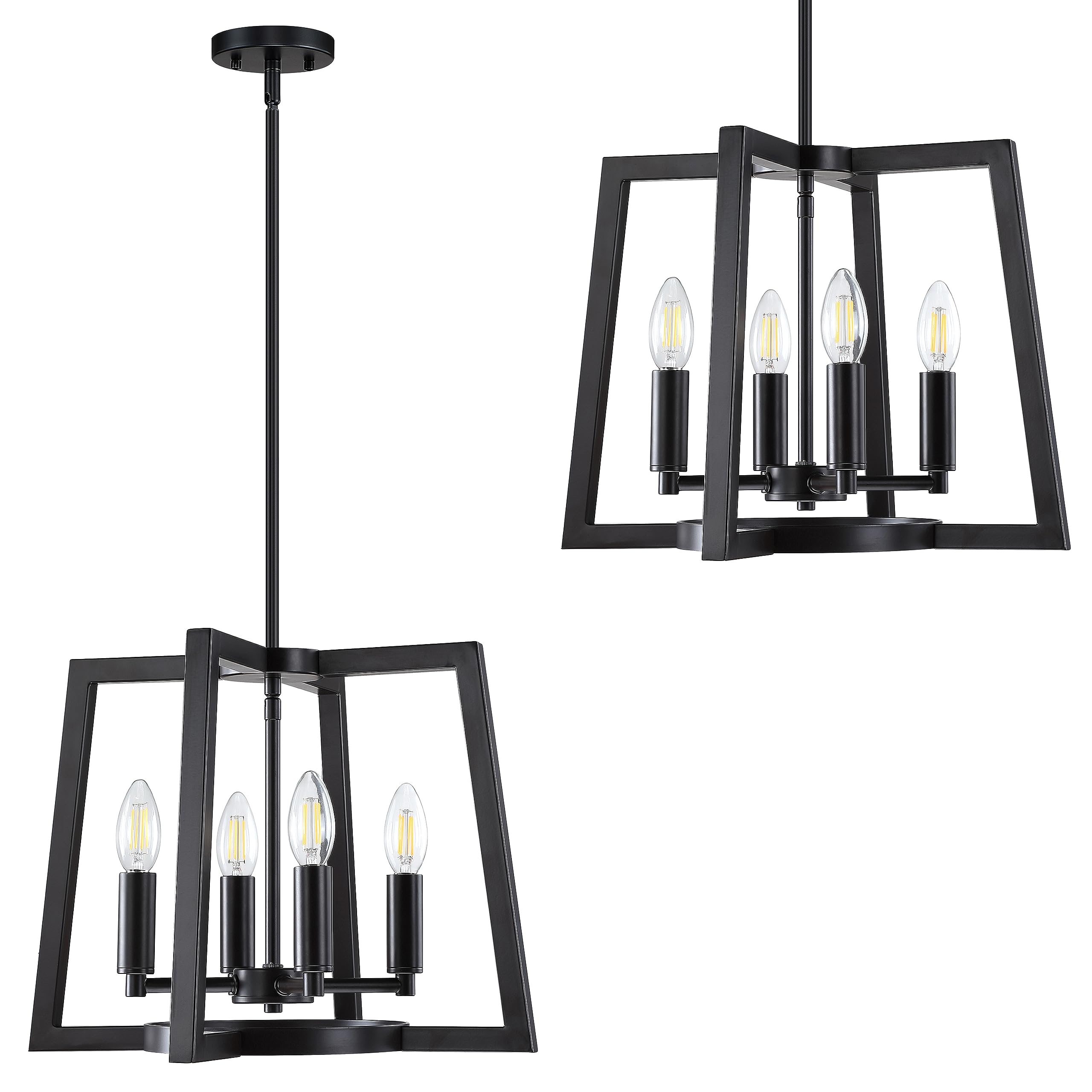 Curated visual reference: Pendulous Lighting Fixture Apartment Reference: 2 Pack 4 Light Farmhouse Hanging Pendant Light Fixture Rustic