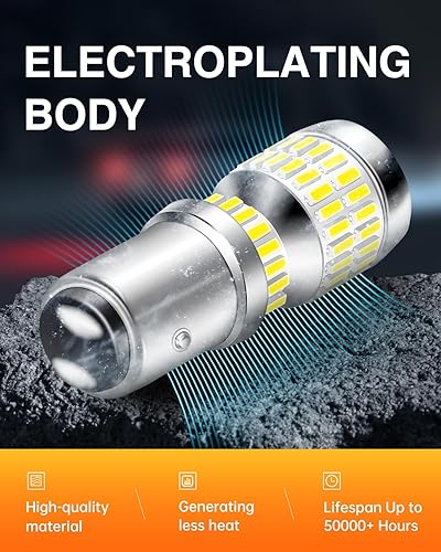 Miniatura 4 de LUYED Nuevo diseño 2 x 1500 lúmenes extremadamente brillantes 1157 4014 78-EX chipsets 1157 2057 2357 7528 bombillas LED, blanco xenón