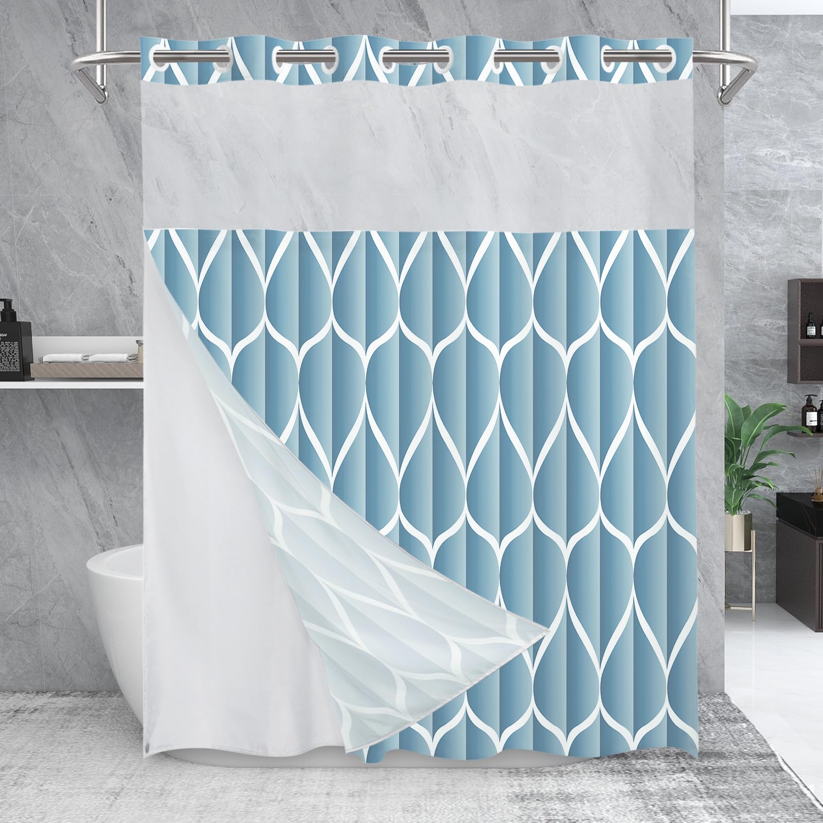 Midnight Current Shower Curtain NCU0NTD1577