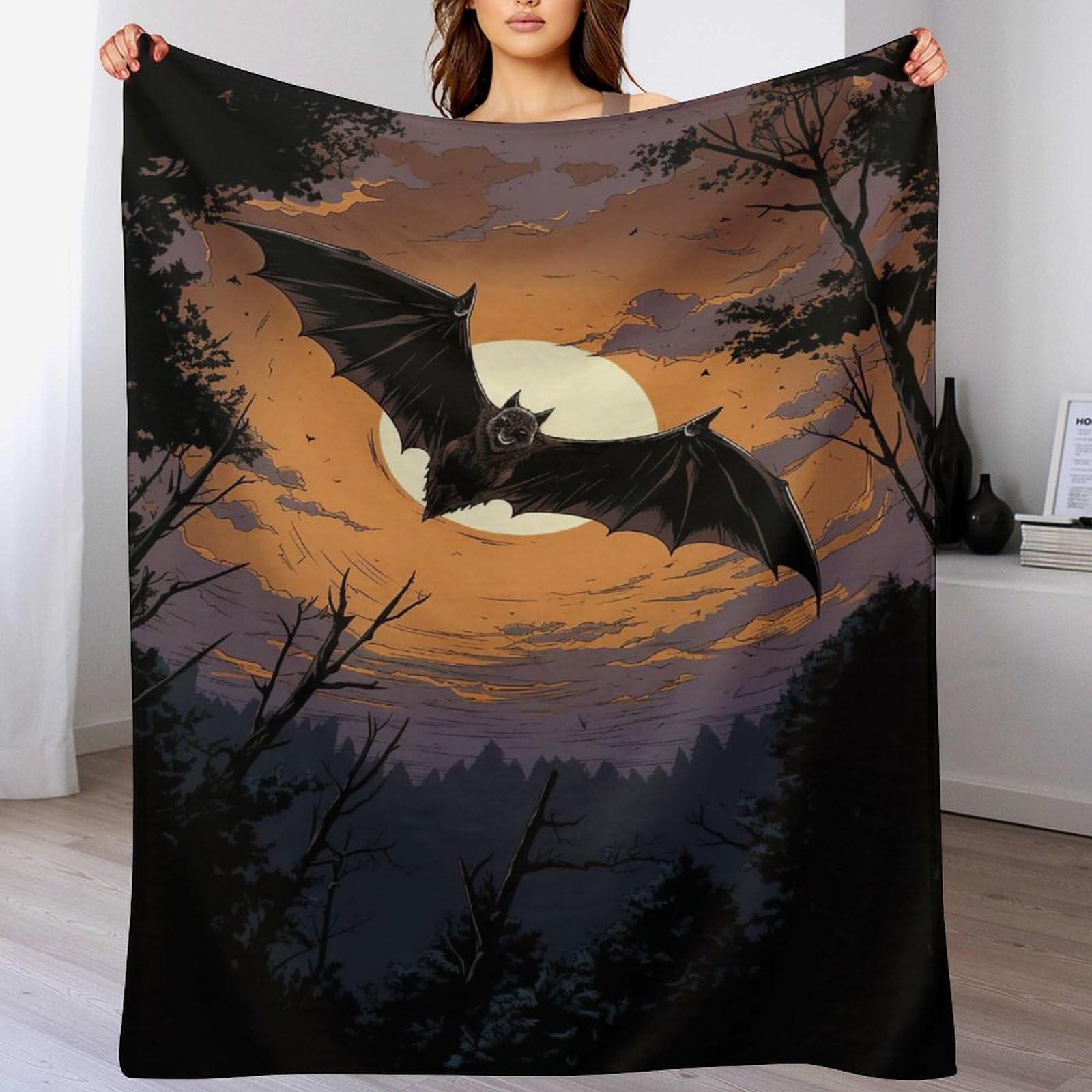 Manta suave de murciélago para regalar un descanso acogedor y divertido