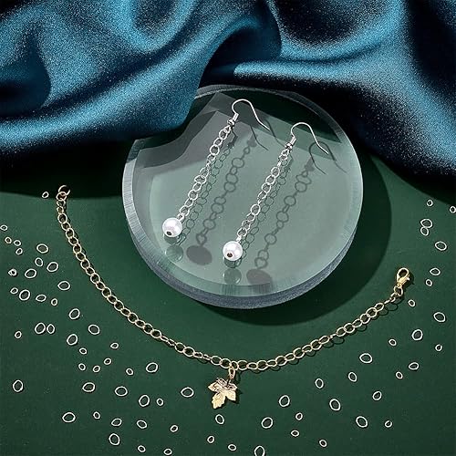 Miniatura 5 de PH PandaHall 300 piezas de anillos abiertos de 3 tamaños, conectores de junta tórica ovalados para fabricación de joyas de latón de acero inoxidable