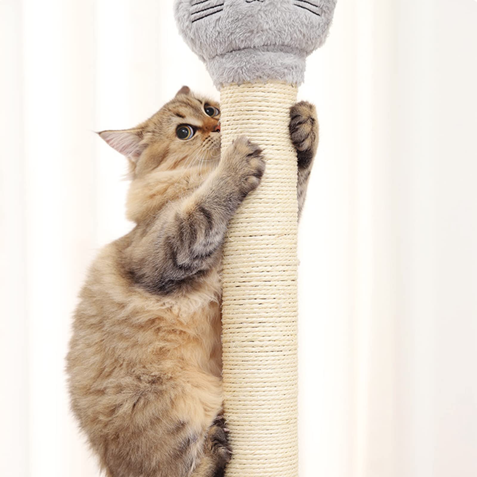 Postes de repuesto para gatos de 38.1 cm, poste rascador de sisal natural para gatos, torre de cubo, gatitos, poste para rascar, juguetes interactivos, accesorios de muebles, árbol disuasorio, paquete