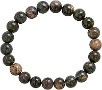Vista 805 de Amazing Gemstone Pulsera de cristal para mujeres y hombres, pulsera de cristal curativo de protección, pulsera elástica con cuentas de piedras