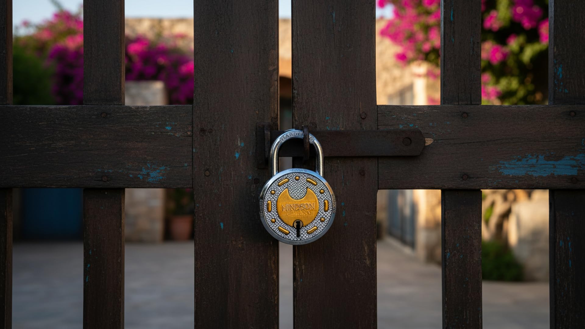 HINDSON Galaxy Round 65mm Lock | Metal Body | Double Locking | Hardened Shackle | 8 Steel Lever | 12 Silver Keys with Keychain | Silver and Gold Finsih | Made in India — Amazon image 7