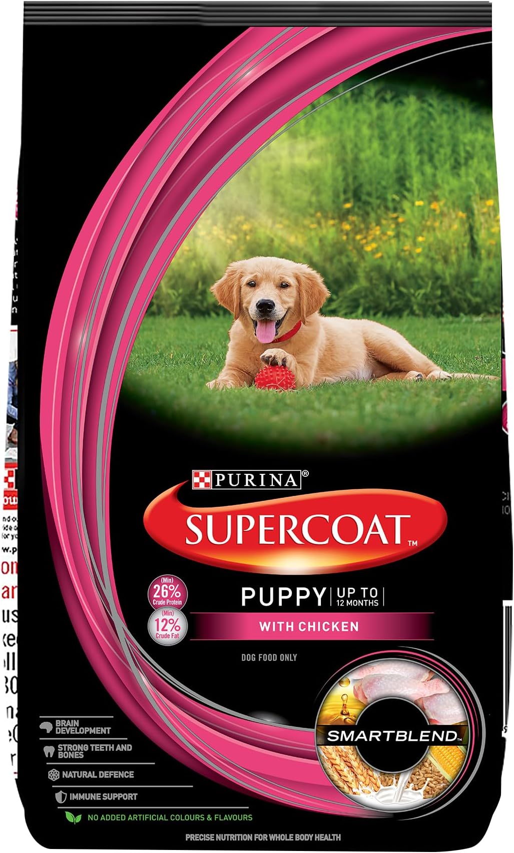 PURINA SUPERCOAT Puppy All Breed Dry Dog Food, Chicken- 10Kg Pack