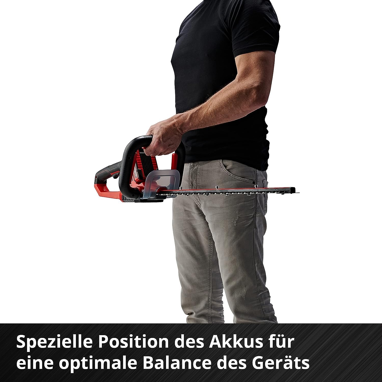Einhell Akku-Heckenschere ARCURRA 18/55 Power X-Change (18 V, 55 cm Schnittlänge, 18 mm Zahnabstand, inkl. Schnittgutsammler, schmaler Frontgriff, ohne Akku)