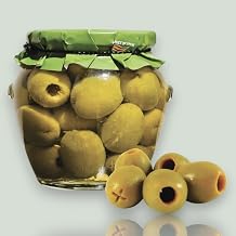 Grotaminarda | Pitted Green Gordal Olives | Aceituna sin Hueso | 20oz 580gr | Pack of 1