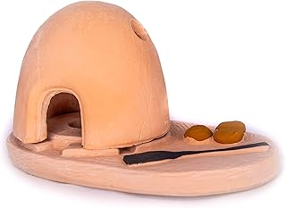 Incienso de Santa Fe - Horno Oven Natural Wood Incense Burner, Includes 20 Piñon Incense Bricks - Made in The USA