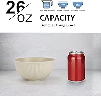 Vista 52 de Wrova Wheat Straw Bowl Sets of 8,Unbreakable Cereal Bowl 26 OZ,Microwave and Dishwasher Safe Bowls,Bowl Sets suitable for Cereal,Salad,Snack and