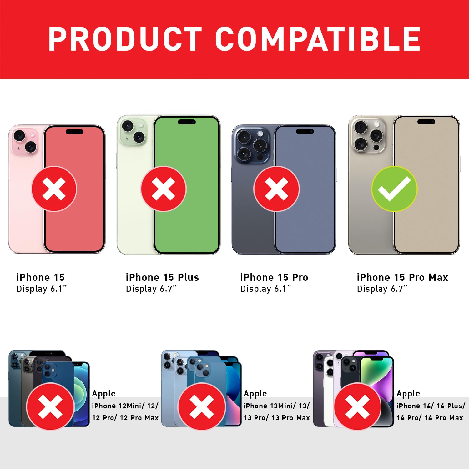 BEZ Cover Glitter Con Cristalli Per IPhone 15 Pro Max – Serie Bling & Co., Nero