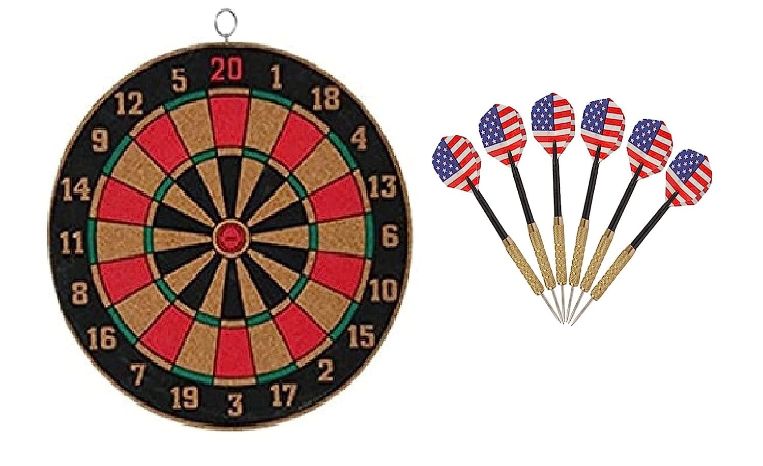 Paul® 18 Inches Both Side Playing Dart Board Set Indoor/Outdoor Game with 6 Pins (Multicolor) (B0CB4SZ6PN) Amazon Price History, Amazon Price Tracker