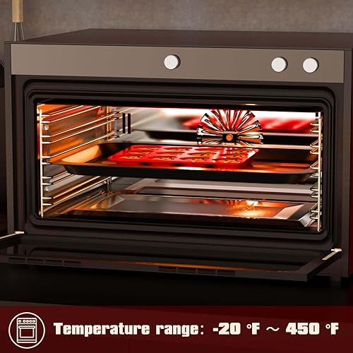 Miniatura 5 de SILIVO Molde de silicona para magdalenas de corazón (paquete de 2) - Moldes de silicona antiadherente para hornear, molde para cupcakes para