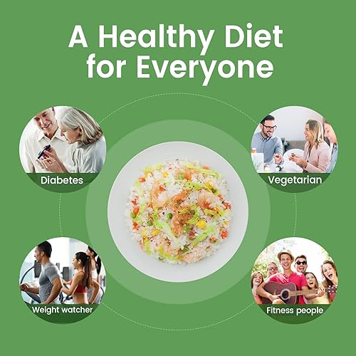 Miniatura 8 de Hethstia 20 paquetes de espaguetis y arroz Shirataki dieta de fideos Konjac aptos para paleo, sin azúcar, sin gluten, bajo en calorías y vegano