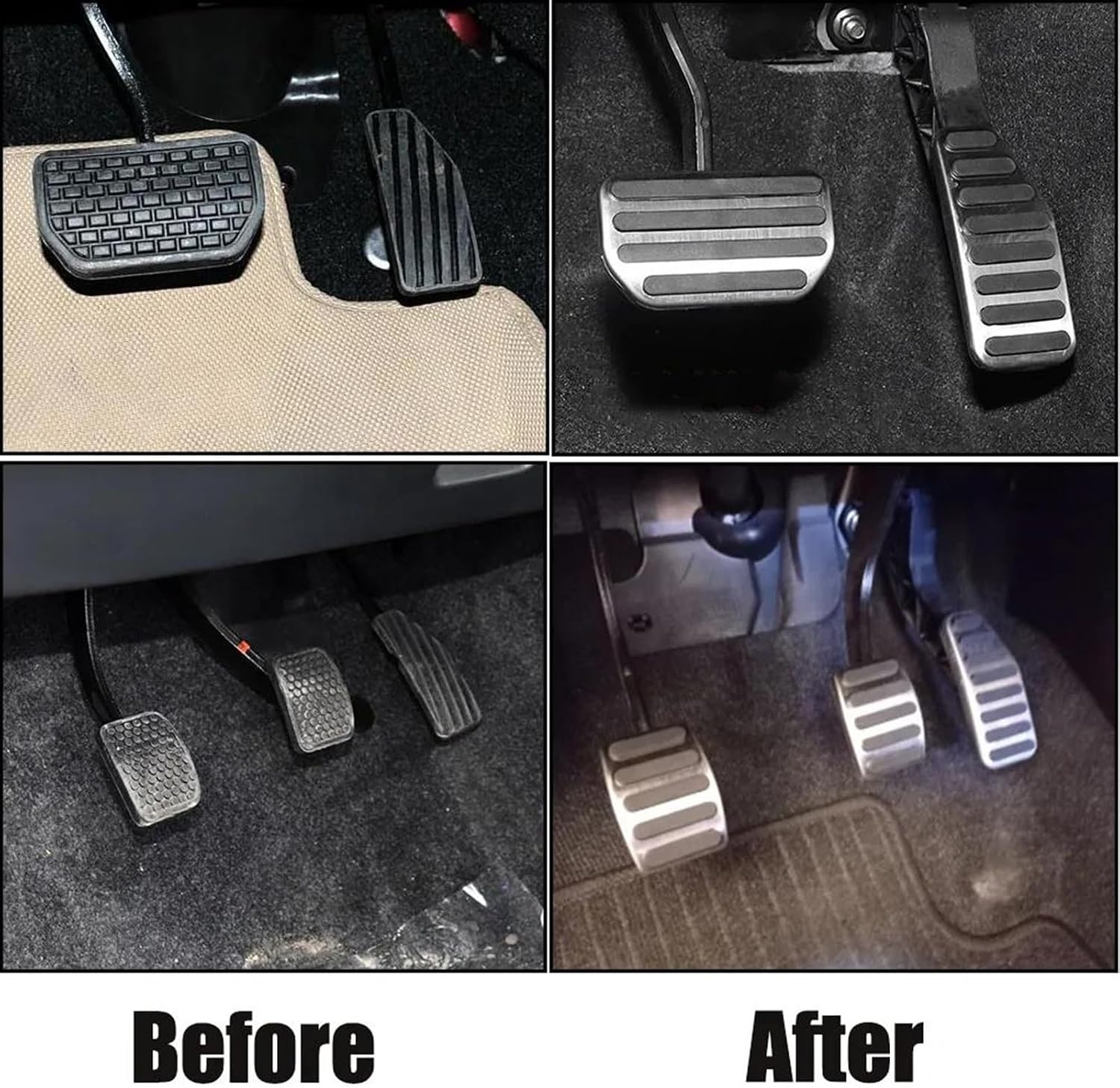 Car Brake Pedal Stainless Steel Car Pedals Gas Brake Covers For Suzuki For Jimny For Sierra JB64W JB74W 2018-2022 Pedal Pads Car Pedal Cover (3 pcs)