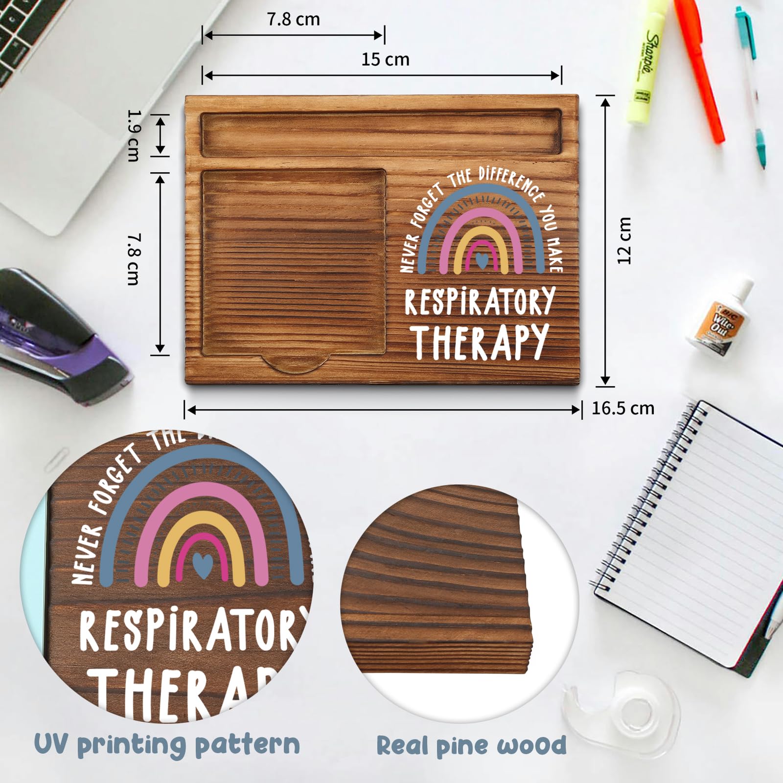 Respiratory Therapy Gifts Sticky Note Holder, Thank You Gift for Respiratory Therapists, RT Team, or Pulmonary Staff, Healthcare Appreciation Week, Graduation or Holiday Recognition PB026