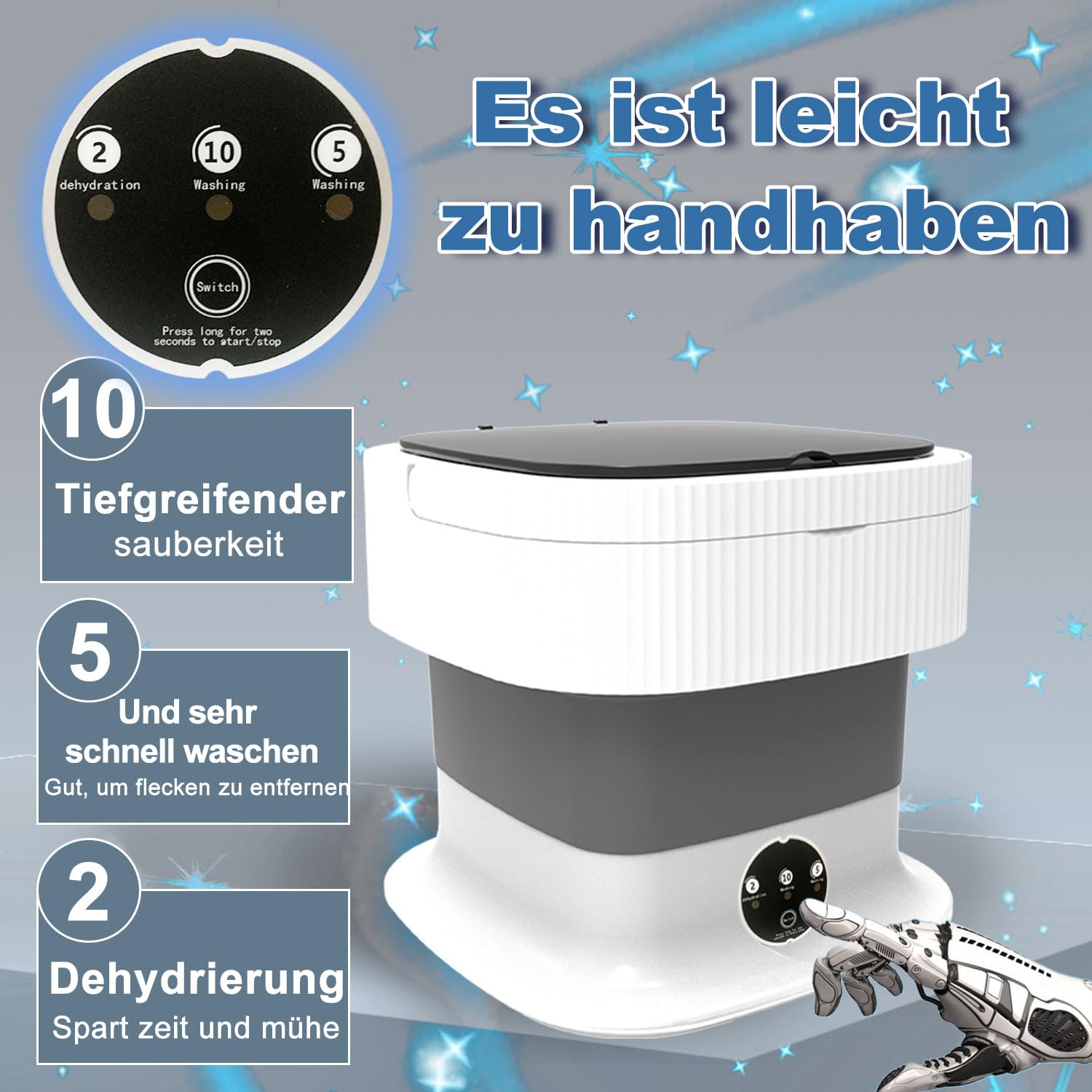 Camry CR 8052 Mini Wasmachine met Centrifuge - Vulgewicht 3 kg kopen