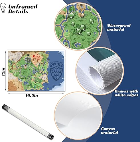 Miniatura 2 de Póster de anime con diseño de lágrimas del reino con mapas, impresión HD, lienzo, pintura de pared para sala de estar, dormitorio, oficina,