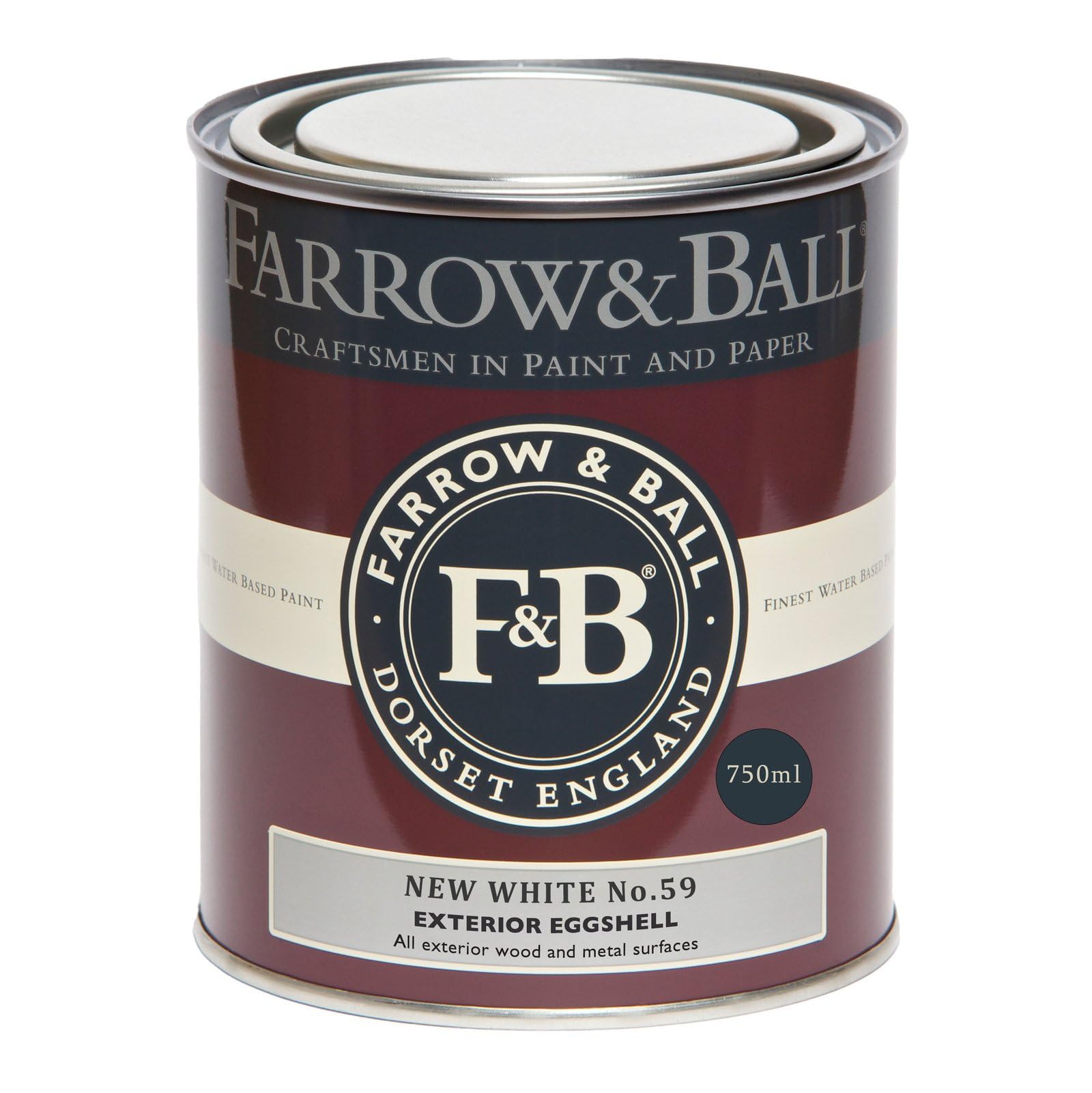 Farrow & Ball New White No. 59 Exterior Eggshell 750ml