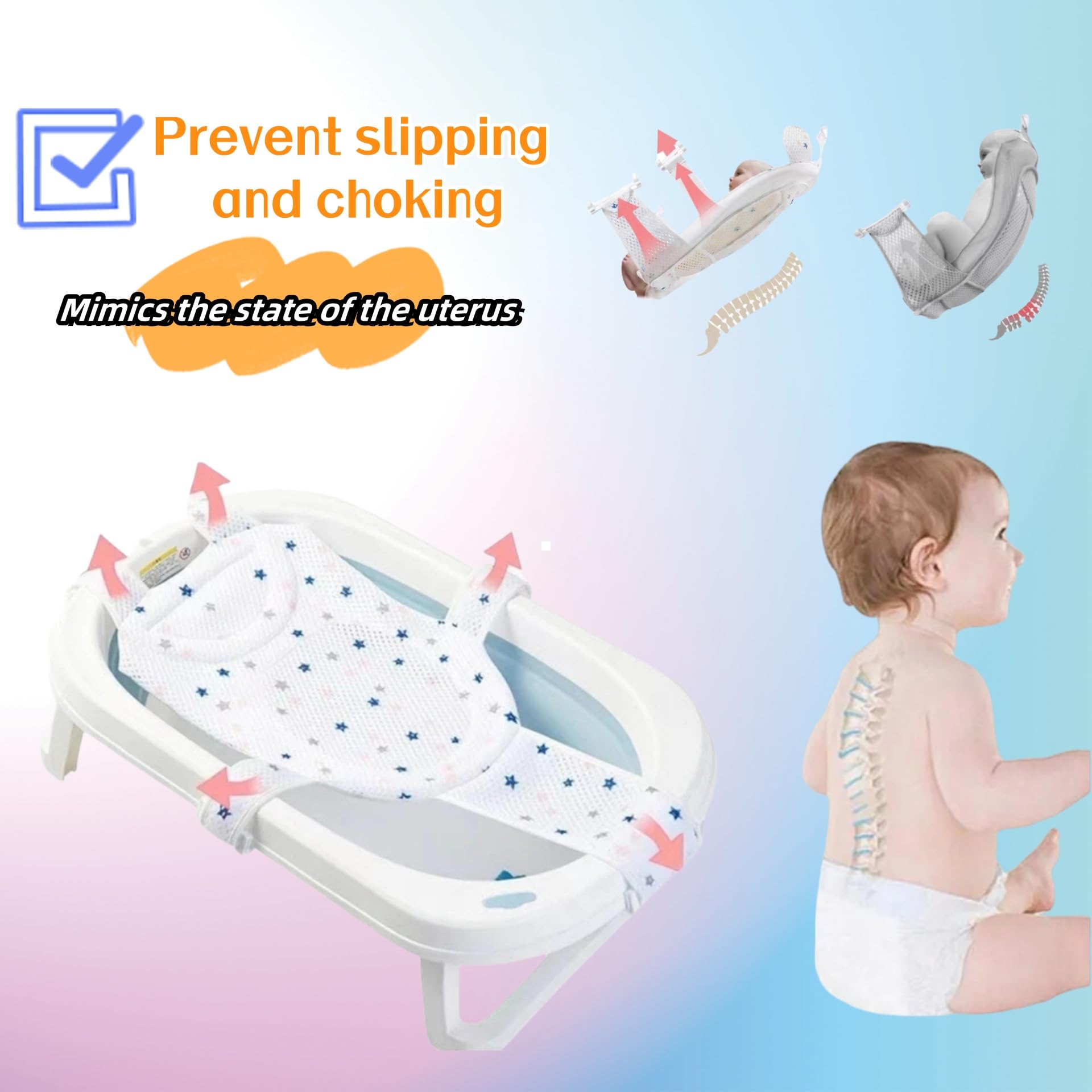 Siège de Bain pour Bébé,Tapis de Bain,Baignoire pour Bébé,Coussin de Bain pour Bébé,Coussin Baignoire Bébé Universel,Support Siège de Bain,Coussin Antidérapant Baignoire de Bébé,Accessoire de Bain