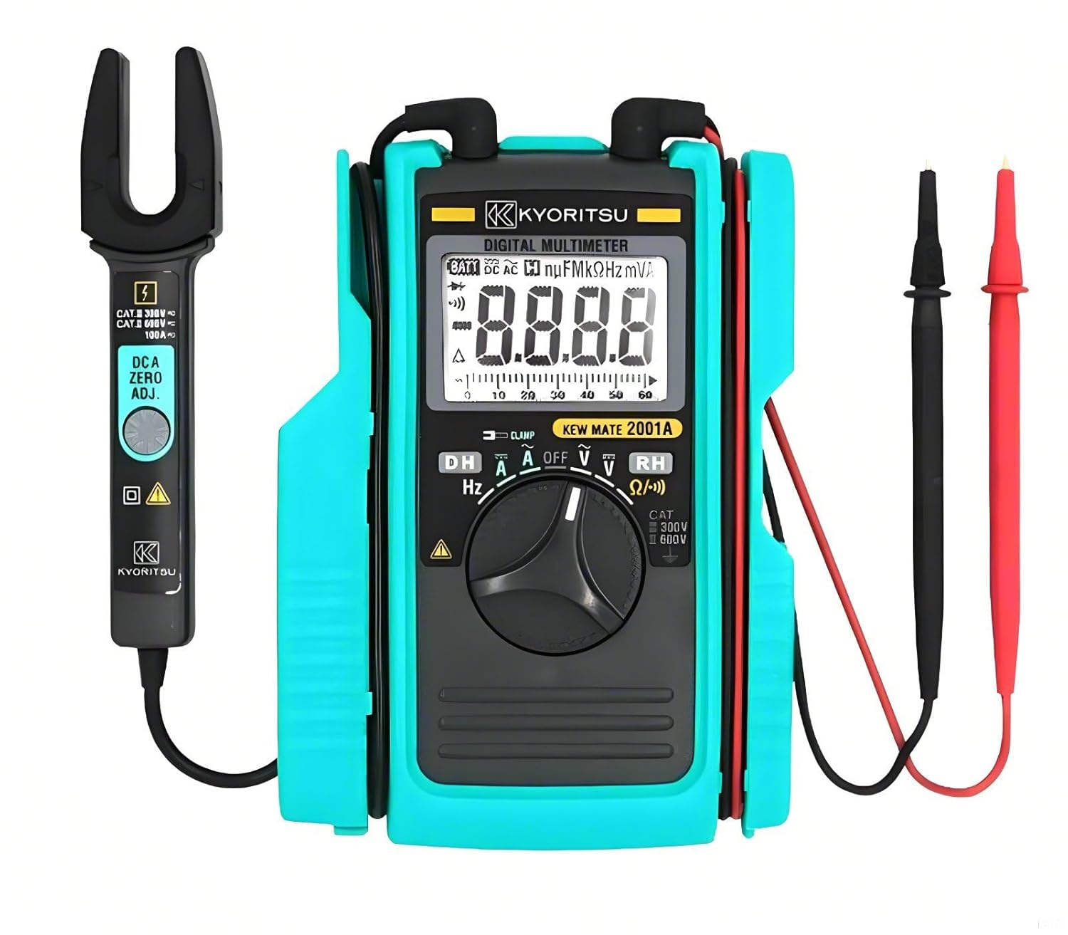 Japan Quality KYORITSU KEW2000A KEW2001A KEW2012RA Multimeter Clamp 600V Fork Multimeter 2000A Digital MULTIMETER Clamp MULTIMETER AC/DC Voltage Tester Hz Capacitance NCV Ohm Diode Testers(KEW2001A)
